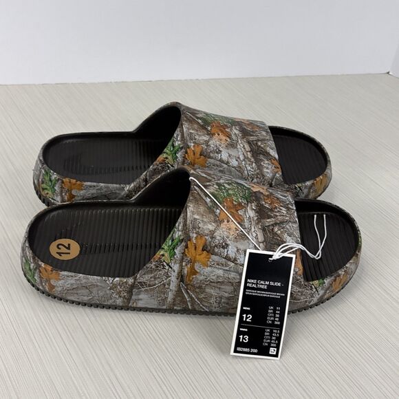 NIKE CALM REALTREE SLIDES_BAROQUE BROWN/BAROQUE BROWN IB2885-200 SIZE 12 - Picture 6 of 7